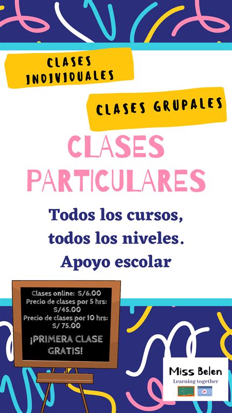 cartel de clases particulares|Cómo hacer un cartel para dar clases particulares